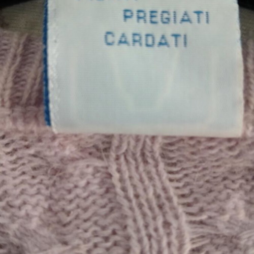 Cariaggi Lanificio S.P.A. women's knitted sweater like new, lilac, cable pattern