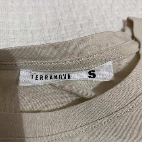 Terranova Beige T-shirt S with Print like new