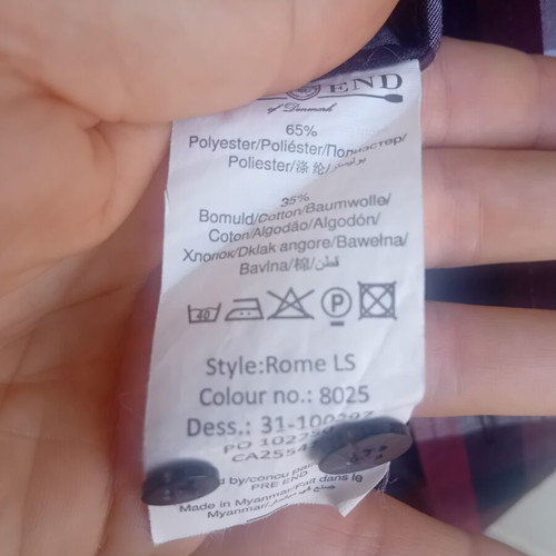 Pre End checked shirt XXL like new, black and red