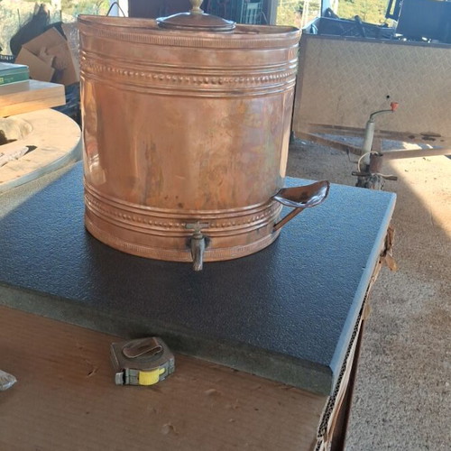 Copper tap used, vintage, old 1900, 29 centimeters