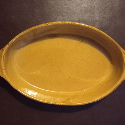 Small oval fireproof plate used