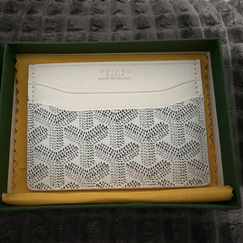 Goyard wallet new, white with accessories