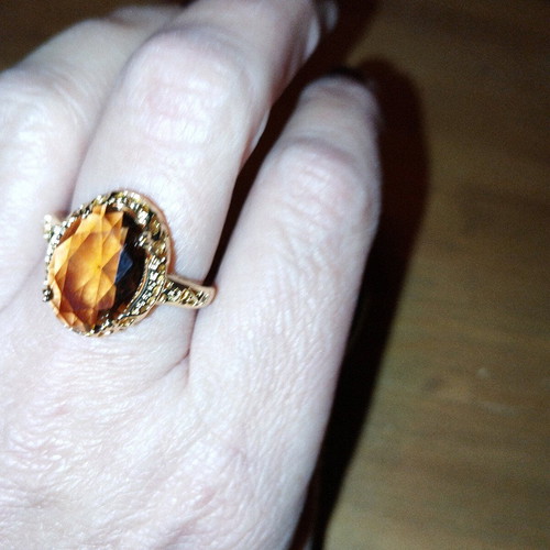 Ring with honey stone No 9 unused
