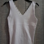 White blouse with rhinestones new, size S-M
