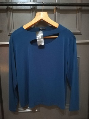 Blouse Greek origin new plus size petrol with cutout design