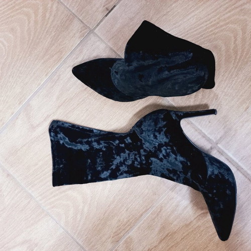 Stephen Good boots used, velvet, size 39, black