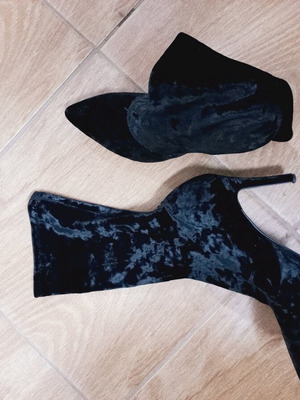 Stephen Good boots used, velvet, size 39, black