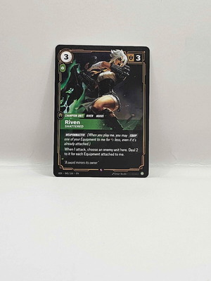 League of Legends Riftbound Vendetta Riven Shattered V.1 rare card like new