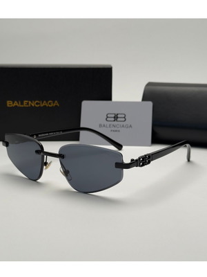 Balenciaga Rimless BB Edition Black Cat Eye Women's Sunglasses new