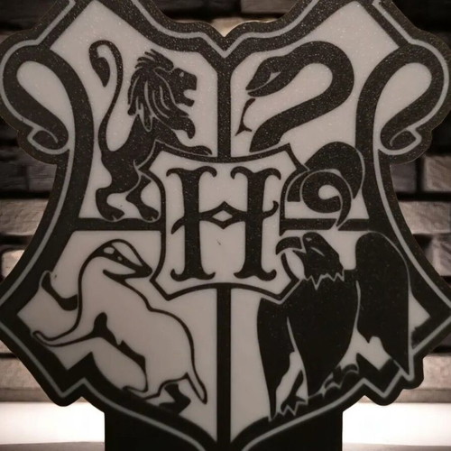Hogwarts lighted fan art emblem 3D printed new