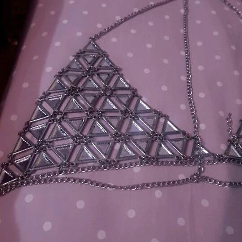 Steel bra new, one size, silver