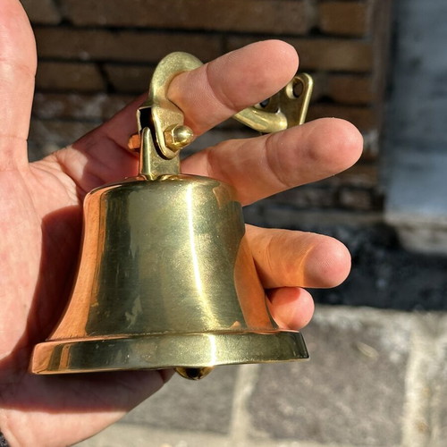 Bronze nautical wall bell, 9×10 cm