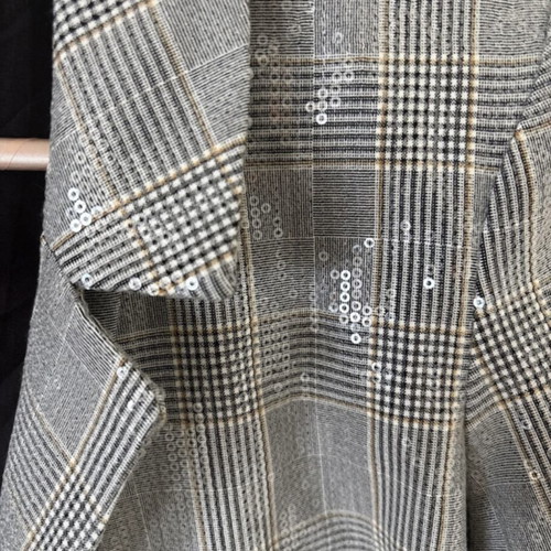 Zara jacket coat with sequins in gray, like new, size XS