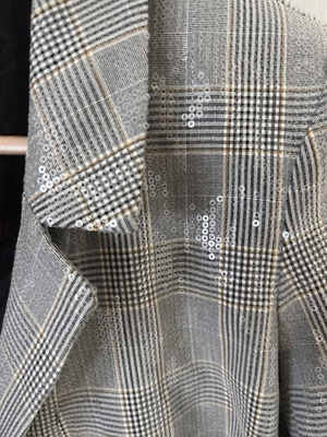Zara jacket coat with sequins in gray, like new, size XS