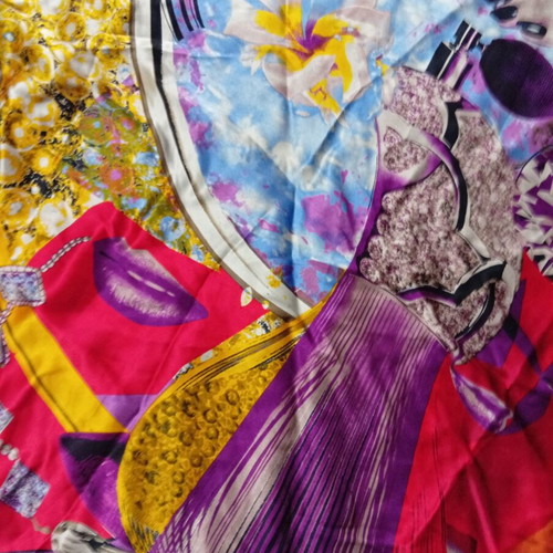 Custo Barcelona Vintage Y2K Silk Blouse Poncho