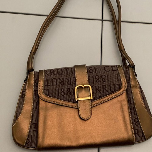 Cerruti 1881 bag like new, brown leather with gold details