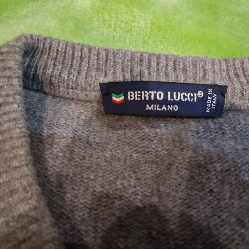 Berto Lucci men's gray pullover like new size L