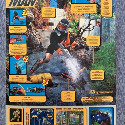 Hasbro Action Man Roller Extreme figure 2000, 12 inch