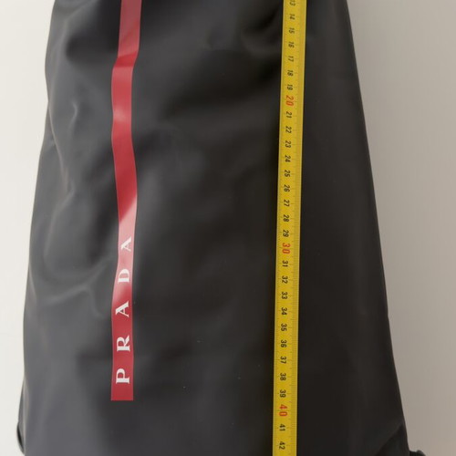 Prada Luna Rossa bag new, black with red stripe, waterproof backpack