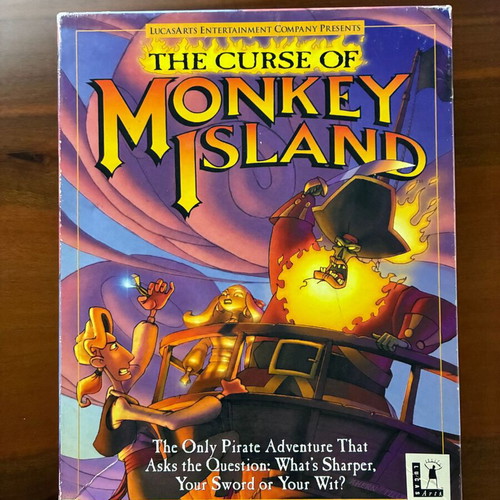 Curse of Monkey Island PC game used, Greek release complete in box