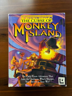 Curse of Monkey Island PC game used, Greek release complete in box