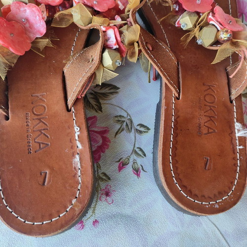Kokka leather sandals like new, size 37, made in Greece