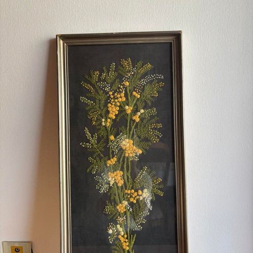 Framed embroidery like new