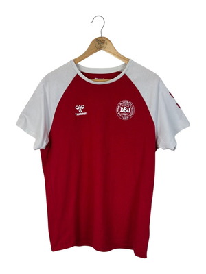 Hummel Denmark Home #10 ποδοσφαιρική φανέλα XL σαν καινούργια, κόκκινη, 100% βαμβάκι