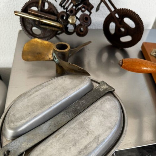 Motorcycle metal sculpture
