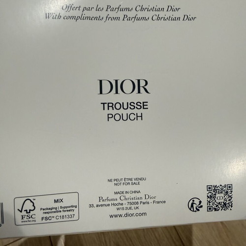 Dior beauty pastel pink cosmetic pouch new