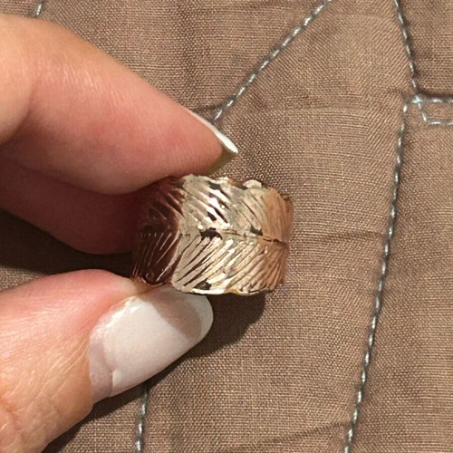 Rosegold ring for pinky finger like new, adjustable size