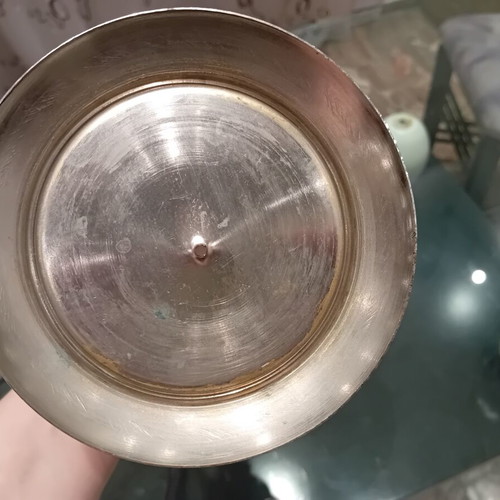 Hookah used with traditional Egyptian metal design and glass base