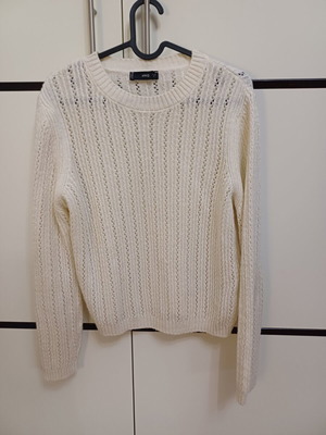 Mango women's knitted blouse white like new size M