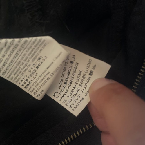 Sisley cotton chino pants black 3/4 size S/M like new