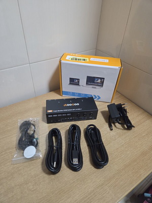 KVM303DH KVM διακόπτης συμβατός με HDMI, 3 είσοδοι και 3 έξοδοι, 8K@60Hz, 4K@144Hz, τριπλή οθόνη