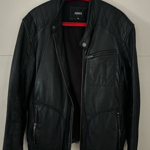Leather jacket men's like new, size XL