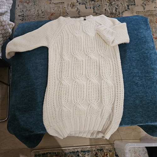 Knit Sweater long sleeve 3/4 white medium Gap used