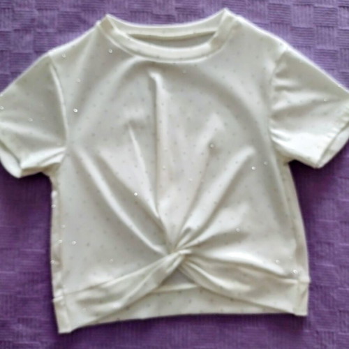 Girls' set with rhinestone blouse and pants, age 9