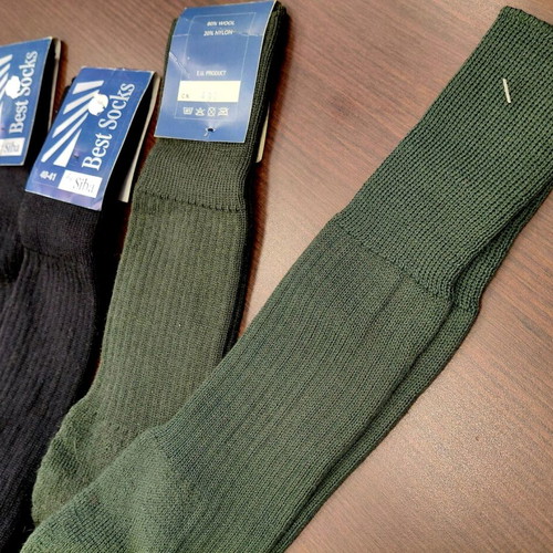 SIBA wool military socks pack of 8 new, size 40-41, black and khaki