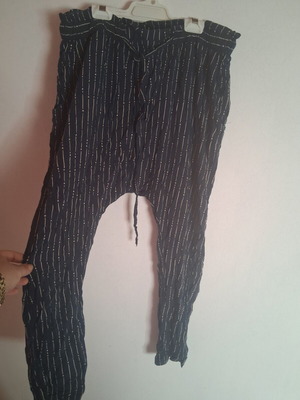 Women's salvari pants like new, dark blue with white stripes, size M