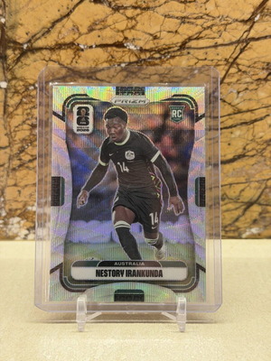 2026 Panini Prizm FIFA World Cup Nestory Irankunda RC Silver Wave Soccer card
