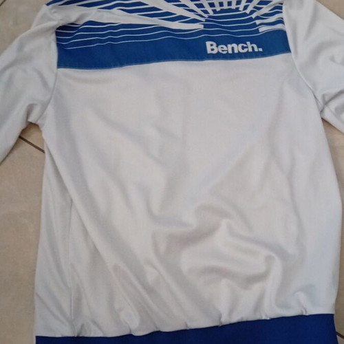 Bench Bundy sweater used, size M, white and blue