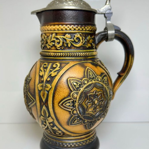 Vintage German ceramic jug medieval style like new