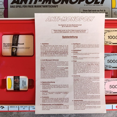 Anti-Monopoly 1984 board game used, German language