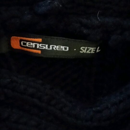 Knitted black dress large with wide collar like new