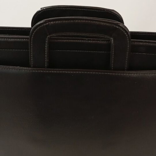Leather briefcase new, black