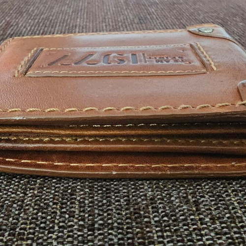 Camel Active men's leather wallet, brown, Team Spirit 1977