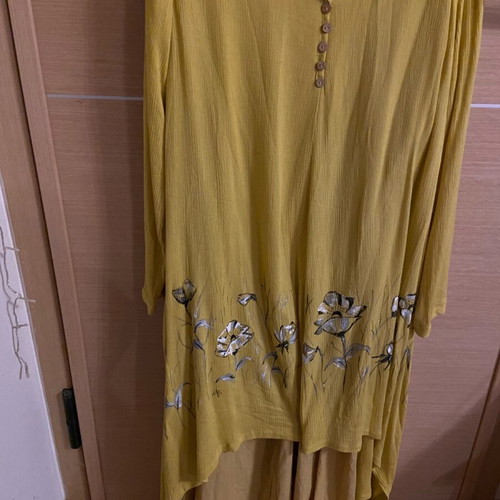 Painted dress yellow gold, new, size L