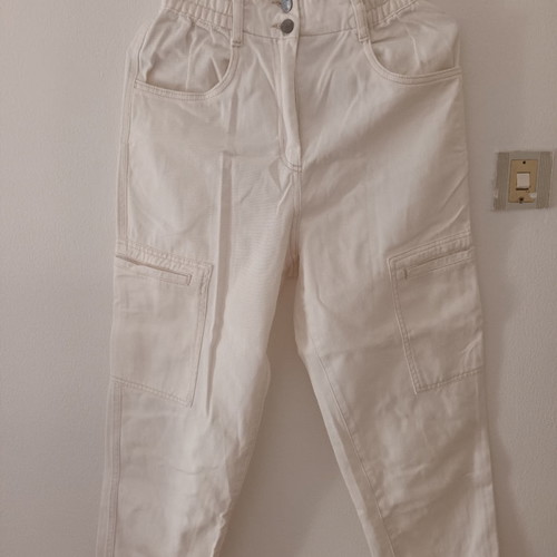 White denim pants almost new, size M