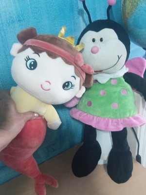 Plush mermaid and bee used, large size